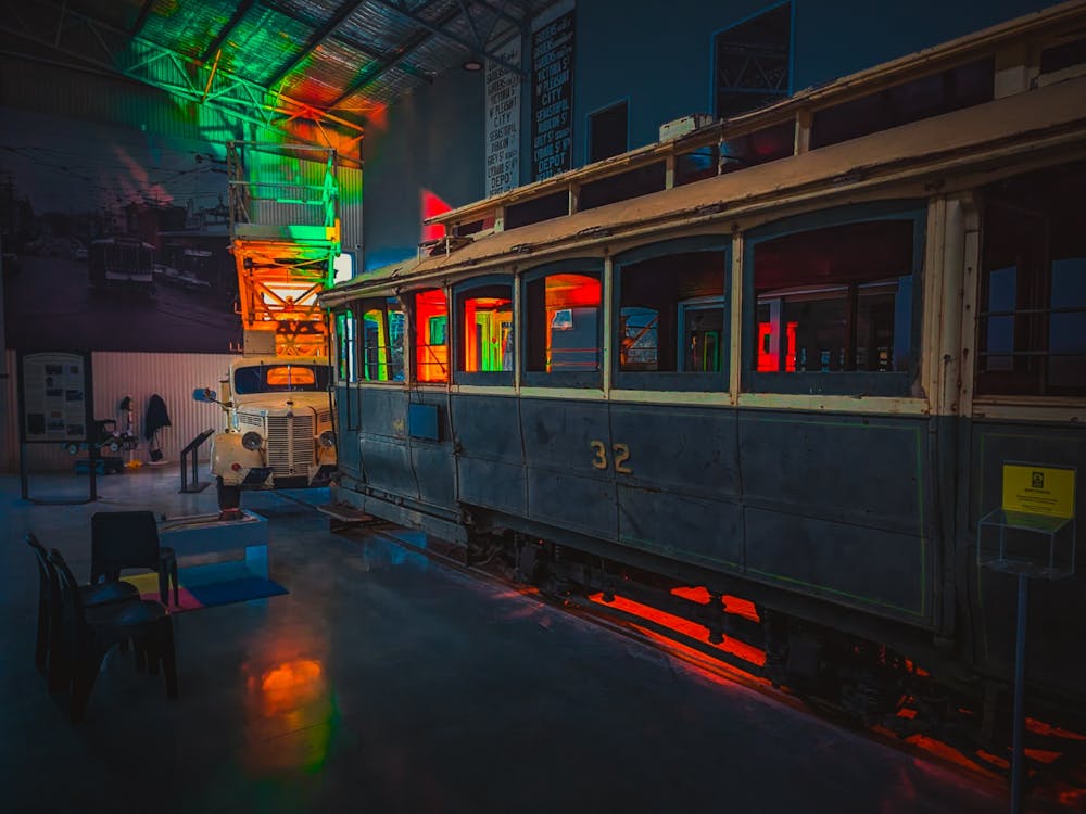 The Museum displays at night
