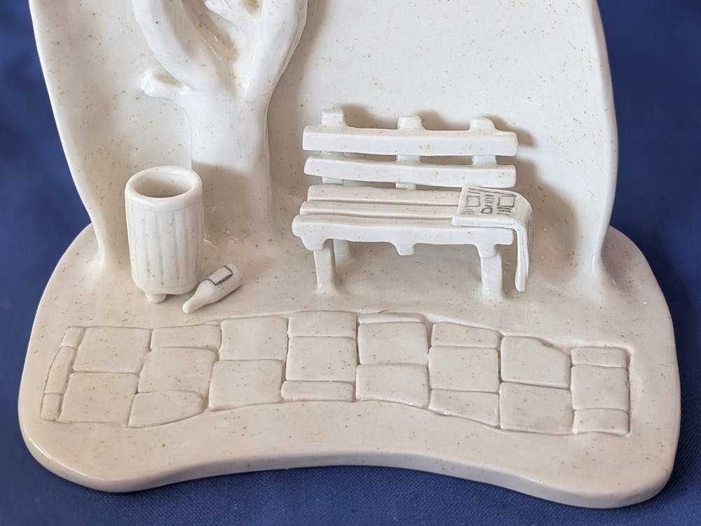 Ceramic chair tree vessel