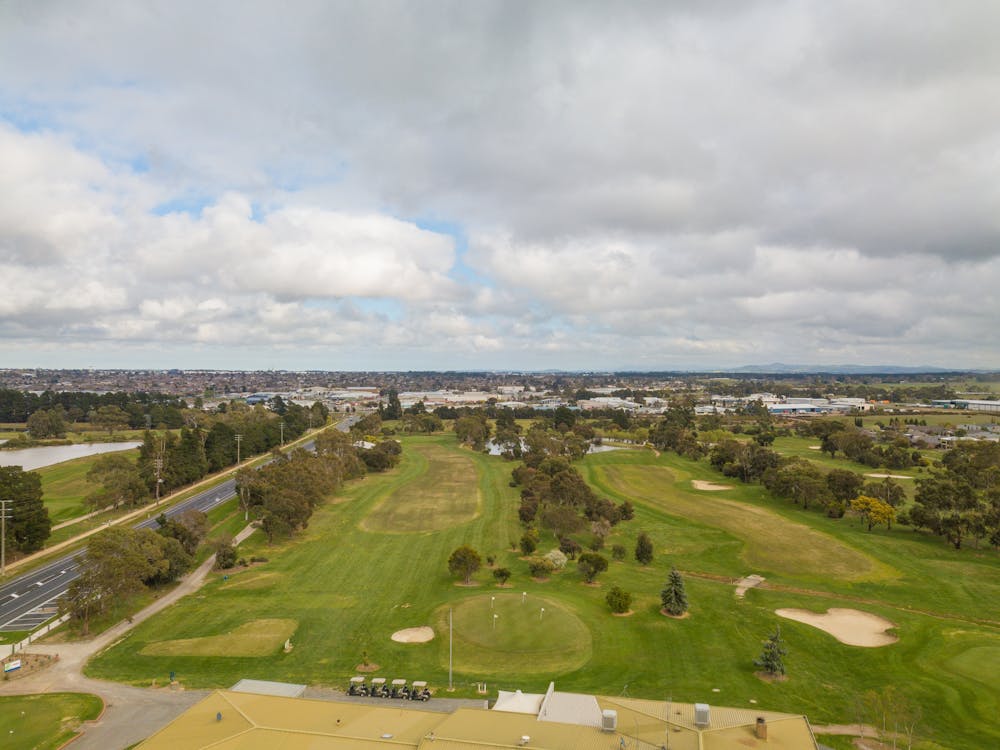 Aerial view of the course