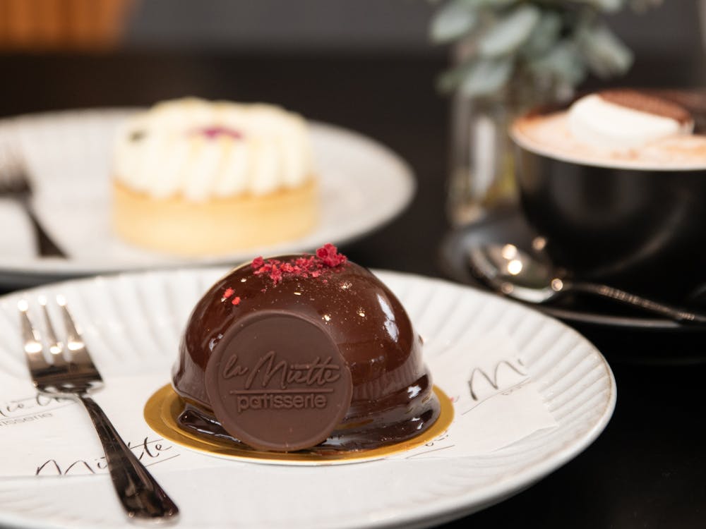 Chocolate raspberry entremet gluten free dessert