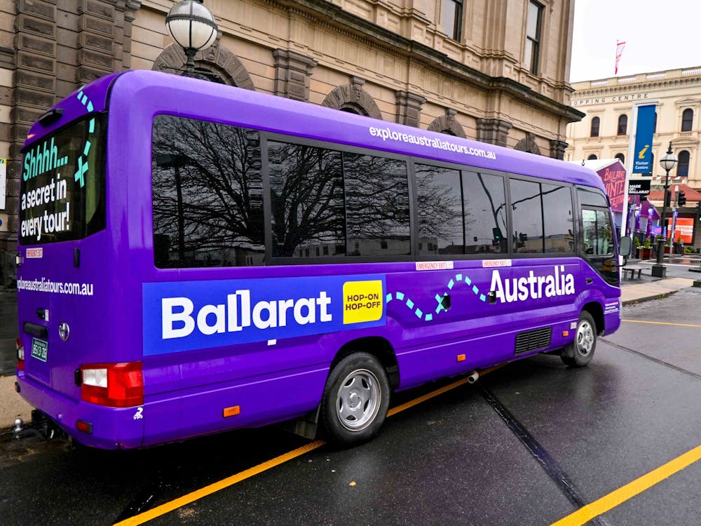 Bus in front of Town Hall