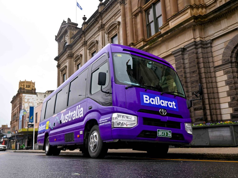 Bus in front of Town Hall