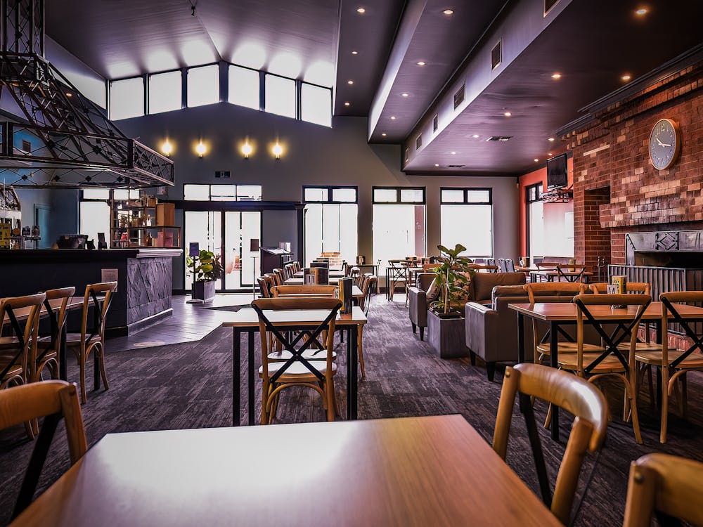 The bistro is a relaxing space with an open fire to warm you up on the colder daystro 1