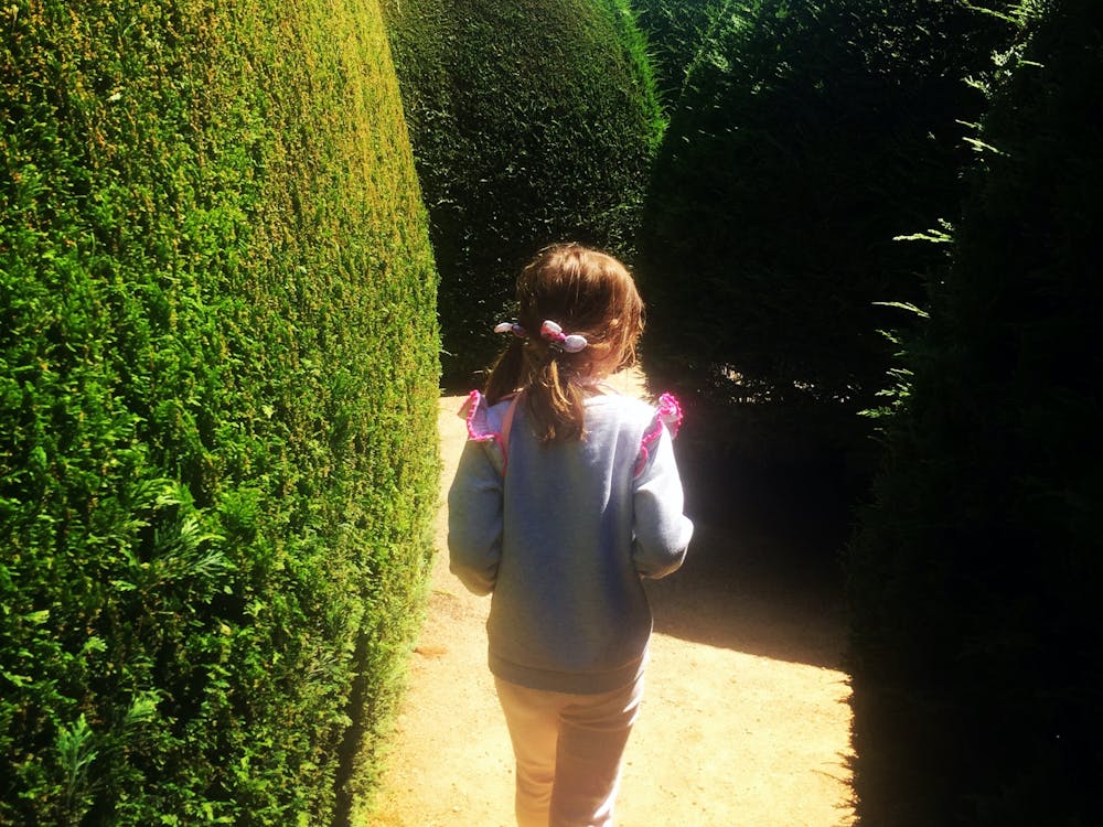 Zoe in maze