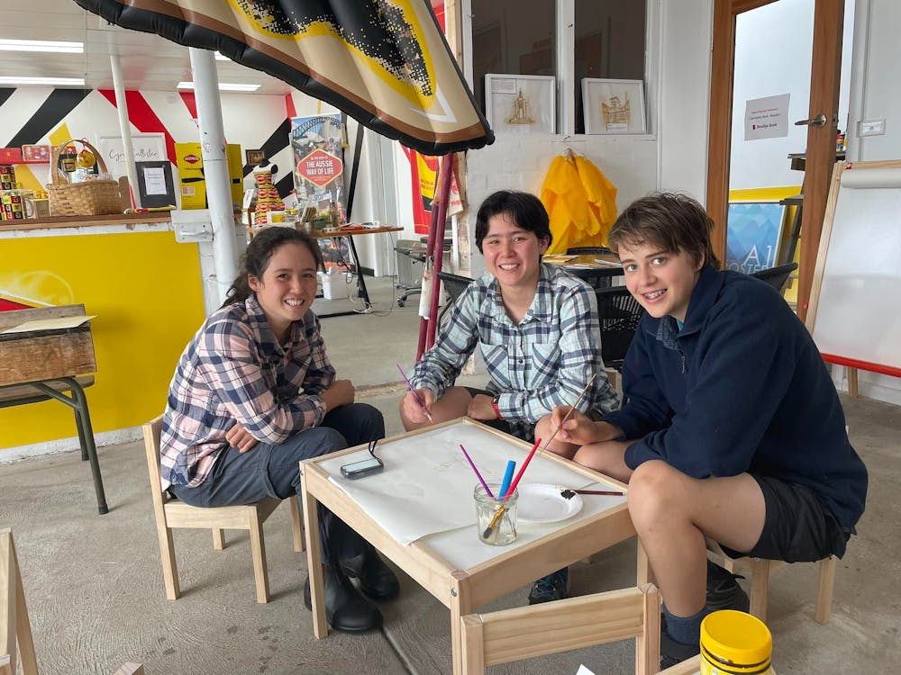 Organize a group for some painting with Vegemite, its lots of fun