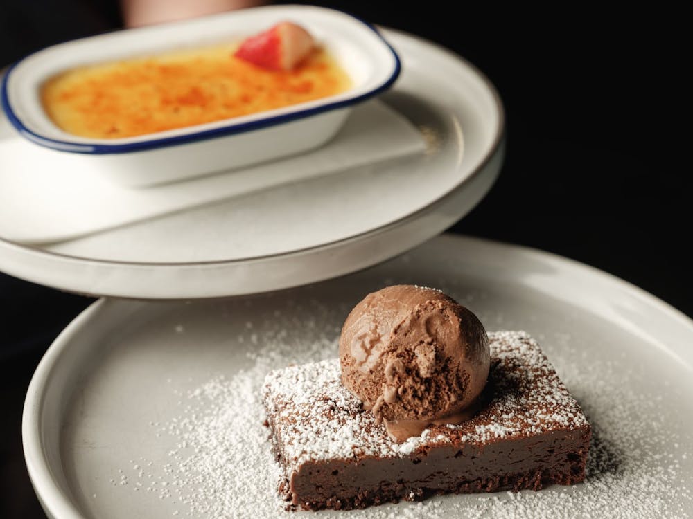 Creme Brulee or Brownie for dessert?
