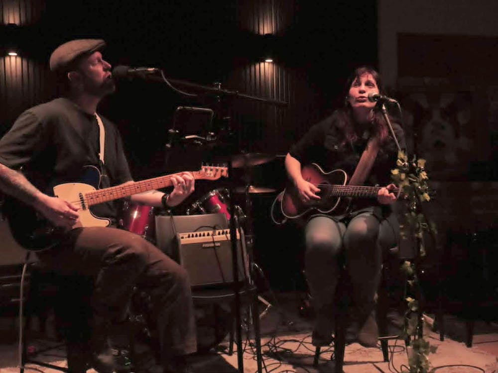 Music Duo performing on satage at The Flywheel