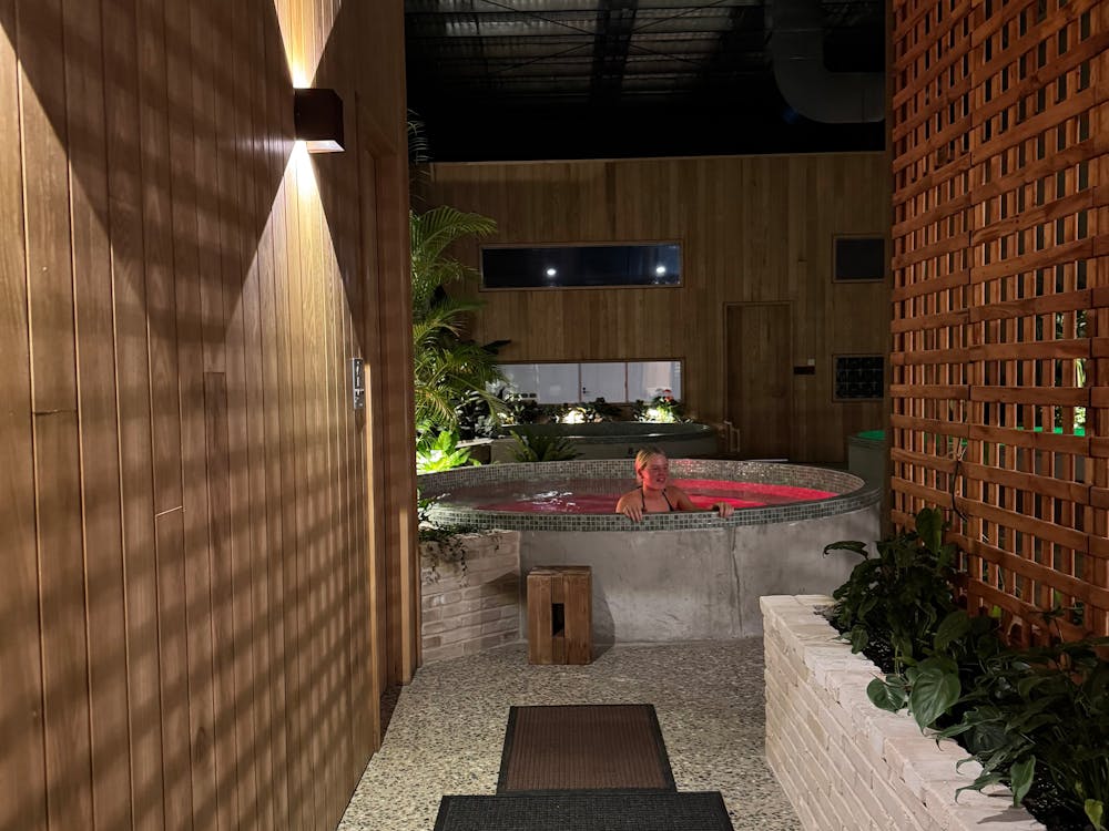 Entry way and space to change into bathers and active wear