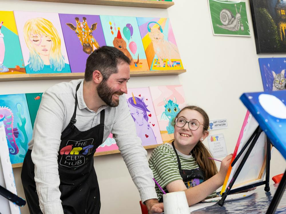 School Holiday Canvas Painting