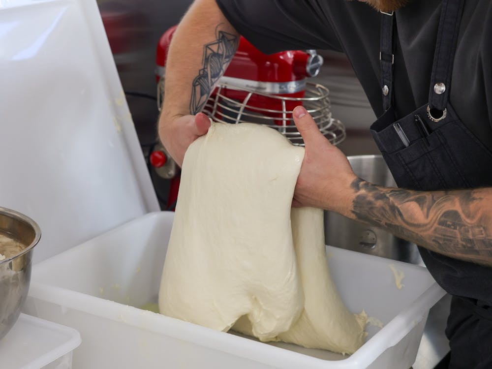 Folding dough