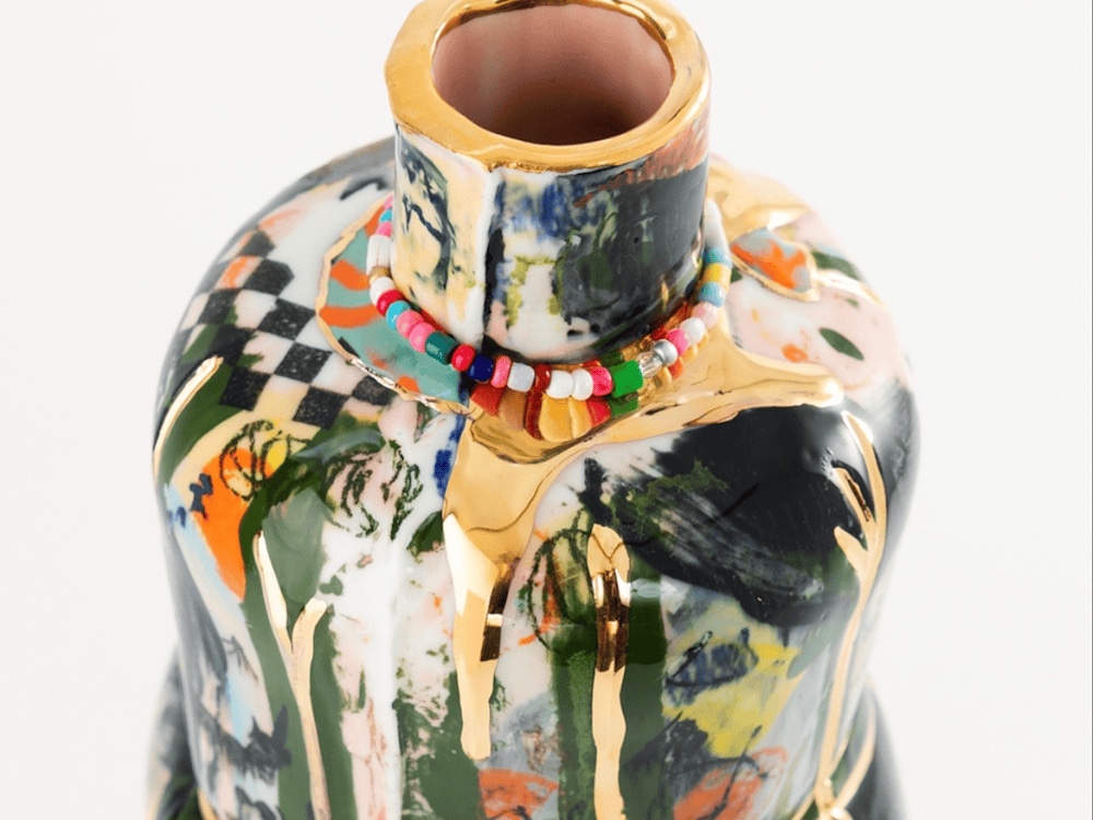 Green vase