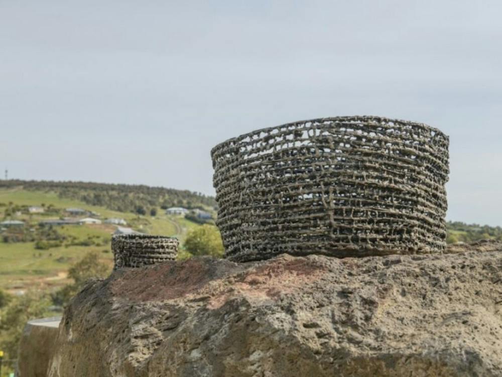 An image of the Binak Biik indigenous sculpture at Telford Park All Abilities Trail.