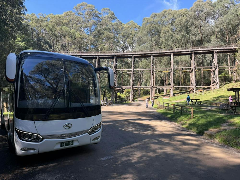 35 seater at Noojee Trestle Bridge