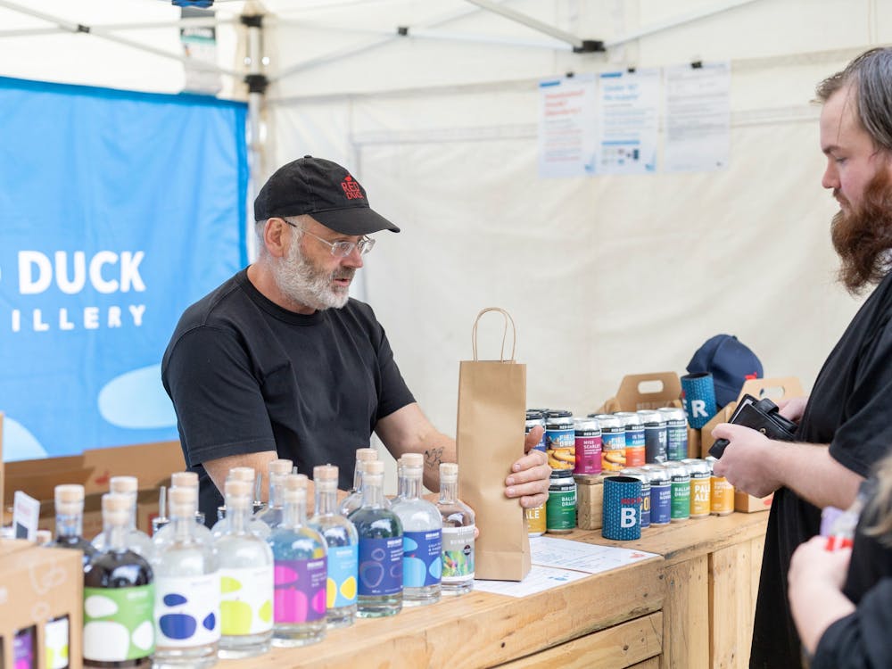 Red Duck spirits stall