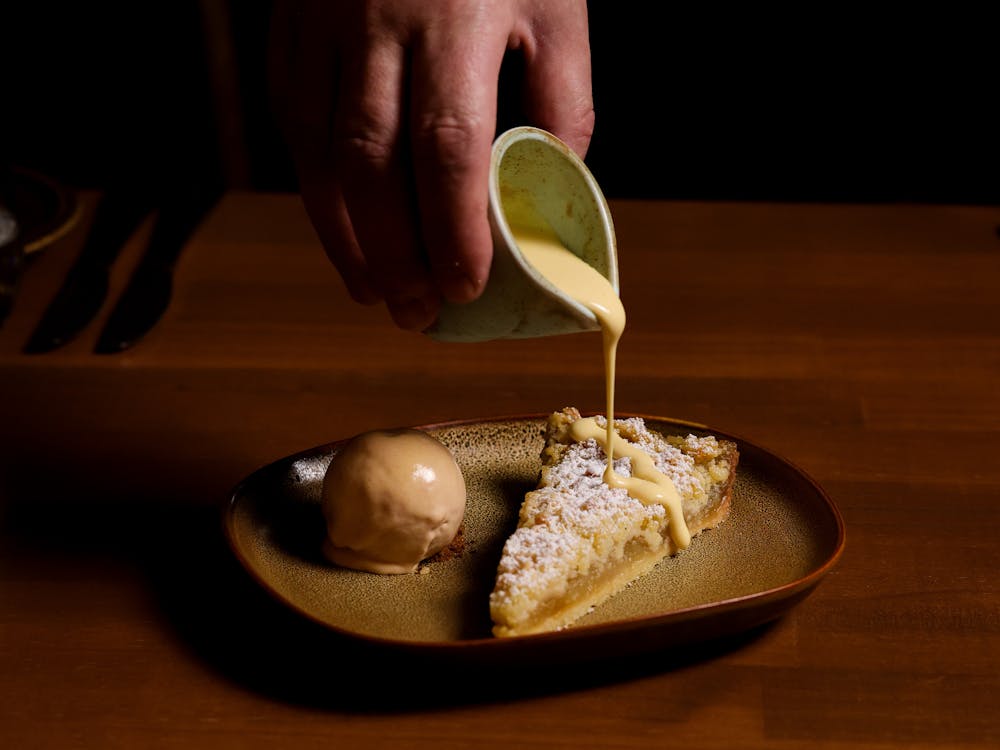 Plated dessert at Peasant Osteria